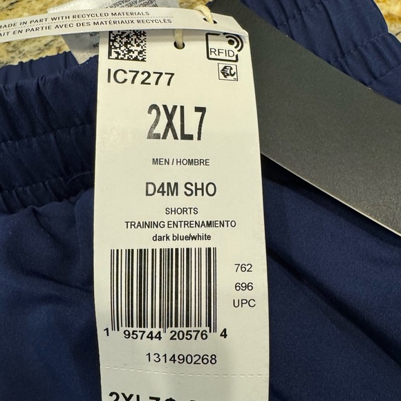 Adidas Men's Size 2XL Navy Blue AEROREADY Designed for Movement Shorts NEW - Picture 3 of 12
